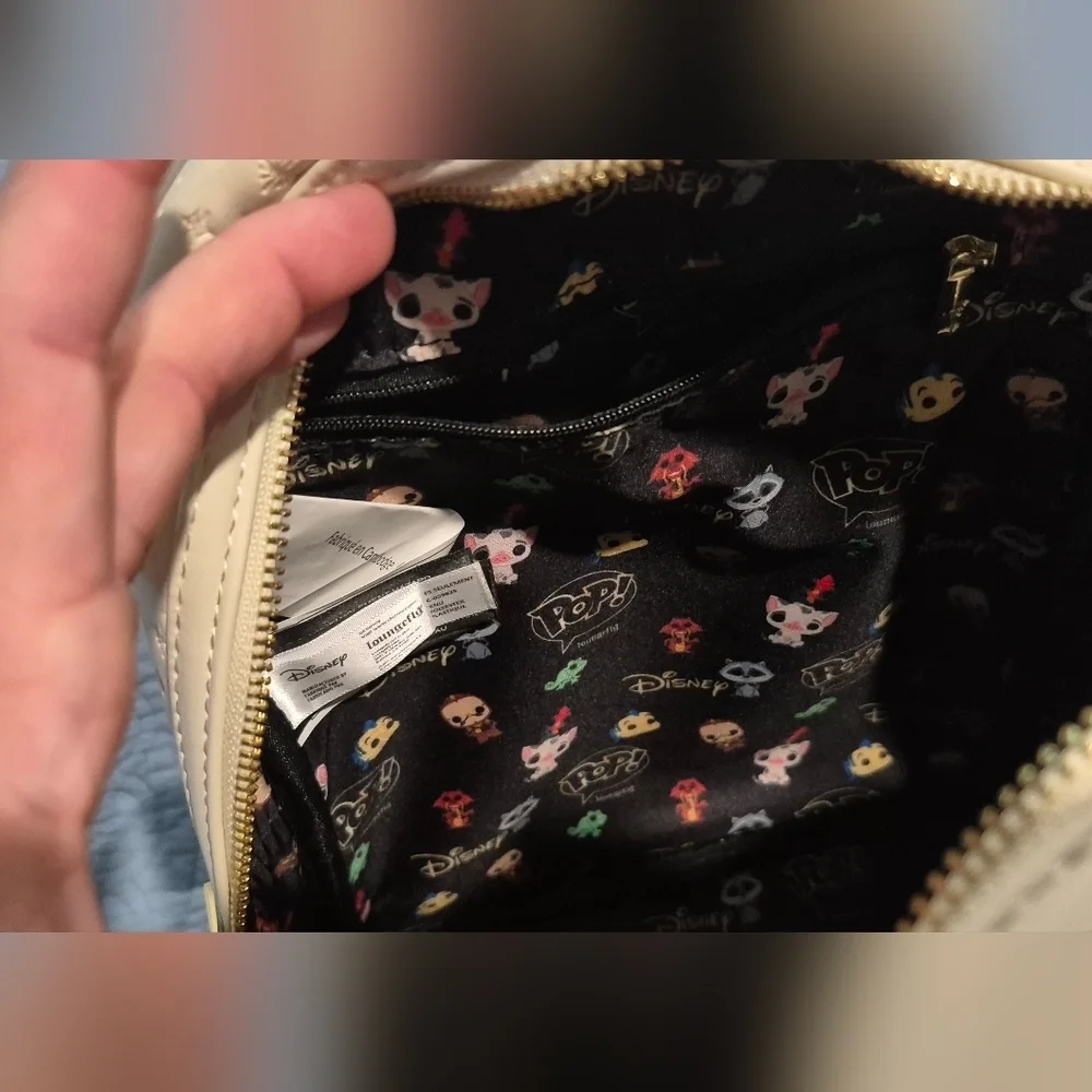 Disney Cream Backpack with Character Faces